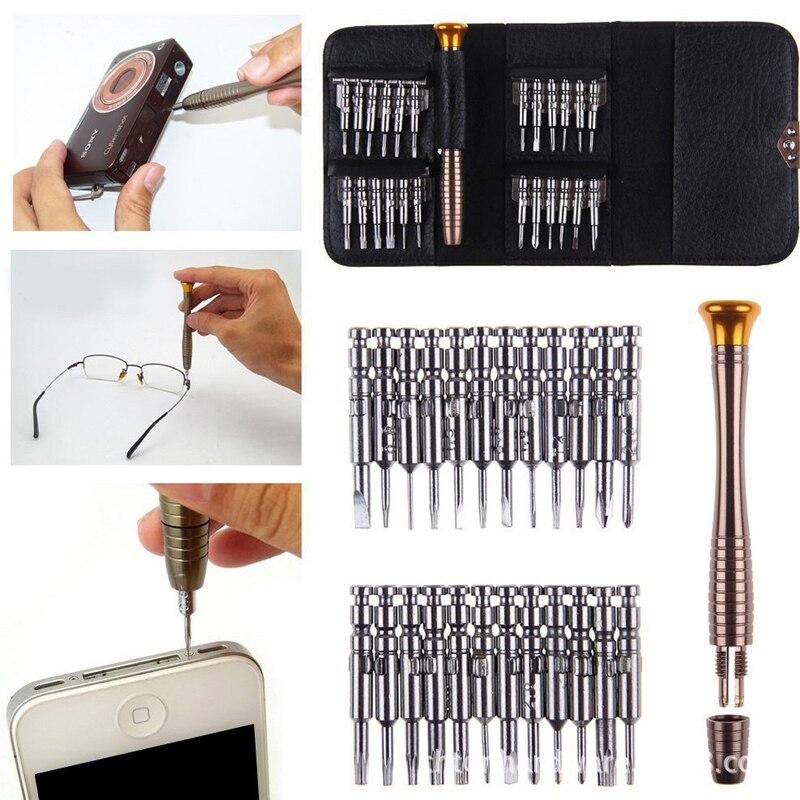 New 25 In 1 Precision Screwdriver Set Electronic Torx Screwdriver Opening Repair Tools Kit Set for IPhone Camera Watch Tablet PC