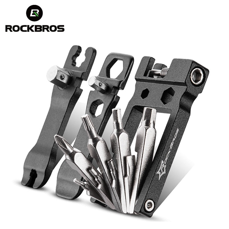 ROCKBROS Mountain Bicycle Tools Sets Bike Bicycle Repair Tools Kit Hex Spoke Wrench Mountain Cycle Screwdriver Tool 16 in 1