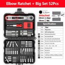 Upgrade 36 Teeth Ratchet Two-way Screwdriver Multi-function Turning Right Angle Screwdriver Set For Narrow Space DIY Hand Tool