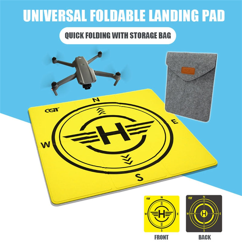 43cm Double Side Foldable Drones Landing Pad for Dji Mavic/Mini 3 Pro/Avata Drone Parking Apron Mats with Storage Bag