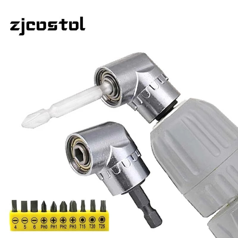 ZJCOSTOL Hex Bit 105 Degree Angle Screwdriver Socket Holder Adapter Adjustable Bits Drill Angle Screwdriver  Batch Head No a Set