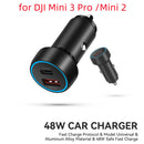 For DJI Mini 3 Pro Car Charger 48W Super Fast Charging Head QC3.0 Dual-port Car Charger for DJI Mini 2 Charging Accessory