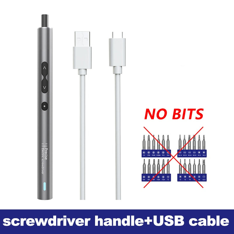 Precision Electric Screwdriver Rechargeable Screwdriver Kit Screw Driver Bit Set Mini Screwdriver Set for Repair Xiaomi Mobile
