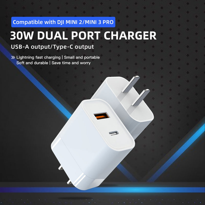 For DJI Mini 3 Pro Car Charger 48W Super Fast Charging Head QC3.0 Dual-port Car Charger for DJI Mini 2 Charging Accessory