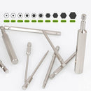 50mm/100mm Length Hex Head Allen Wrench Drill Bit Set S2 Steel Metric SAE Hex Bit Set Magnetic Tip Hex Key Screwdriver Set