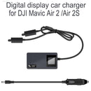 4 in1 Car Charger for Mavic Air 2 /Air 2S Drone Battery Remote Control Vehicle Charger Portable Intelligent Battery Charging Hub