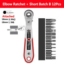 Upgrade 36 Teeth Ratchet Two-way Screwdriver Multi-function Turning Right Angle Screwdriver Set For Narrow Space DIY Hand Tool