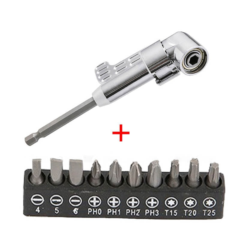 1/4'' Hex Screwdriver Bit Set 105 Degree Angle Bit Socket Holder Adapter Adjustable Angle Screwdriver Drills Electric Tool Parts