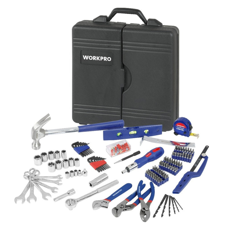 WORKPRO 165PC Home Tools Household Tool Set Wrench Screwdriver Plier Socket Set