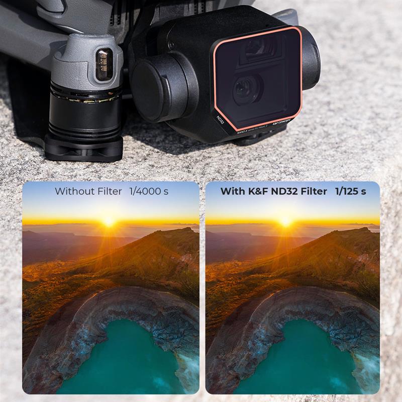 K&F Concept DJI Mavic 3 Camera Lens Filters ND4 ND8 ND16 ND32 ND64 ND128 ND256 ND512 4pcs Filter kits for DJI Mavic 3