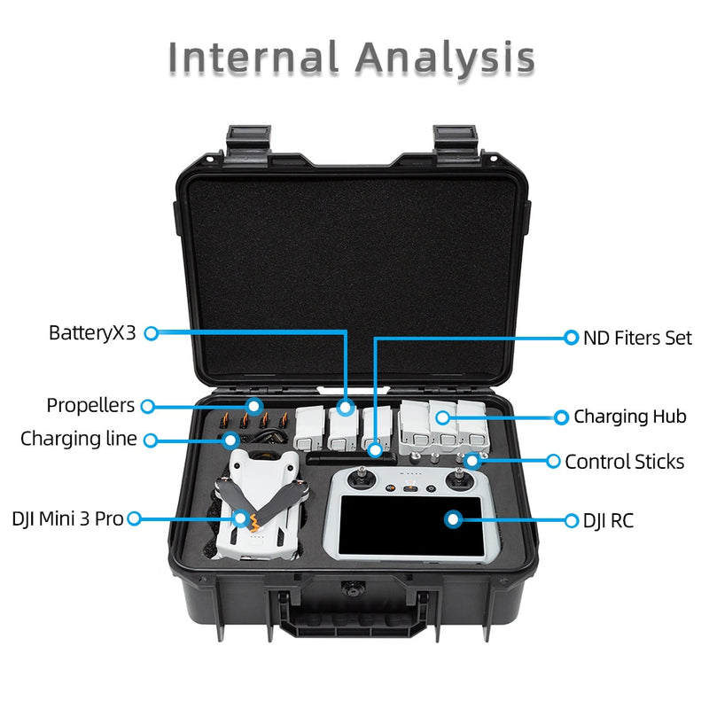 Drone Explosion Proof Case Portable Waterproof Box Hard Shell Large Ca