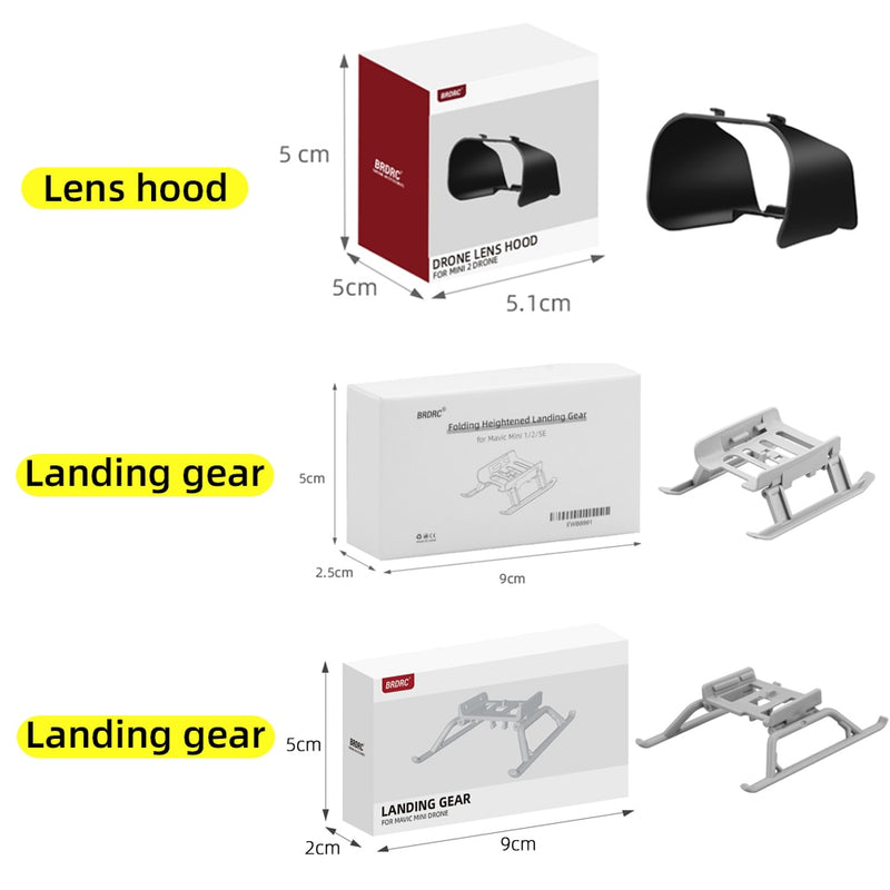 Lens Cover for DJI Mini 3 Pro/Mavic Mini/Mini 2/Mini SE Drone Protection Cap Dust-proof Cap Lens Hood Sunshade Drone Accessories