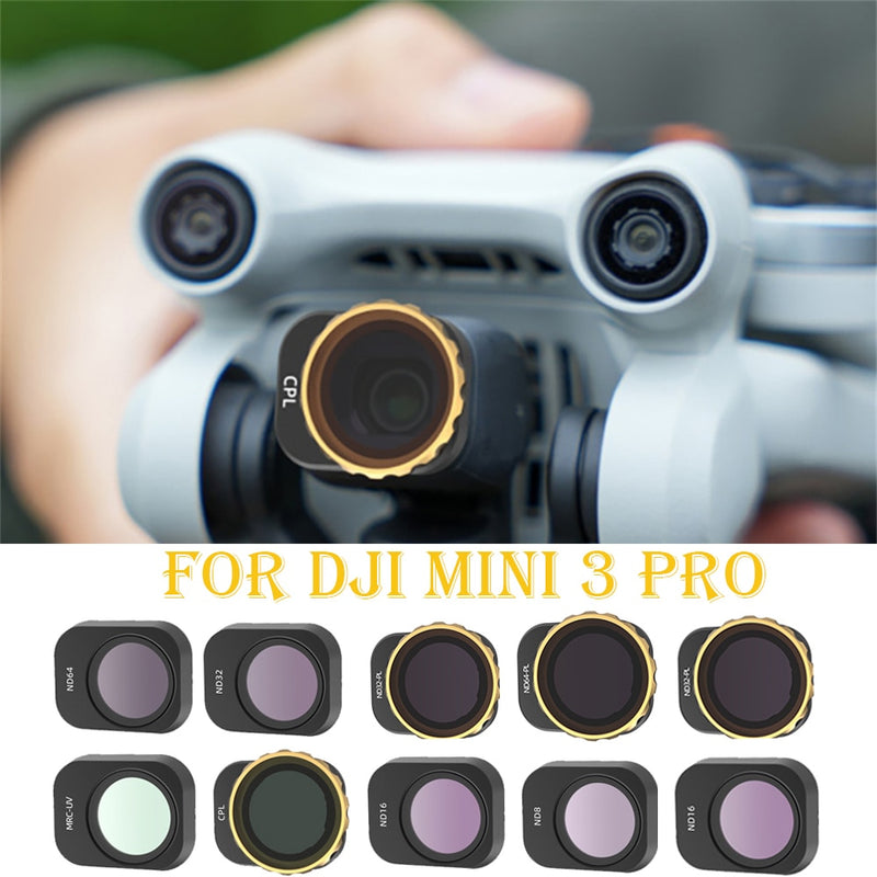 Filter Set For DJI Mini 3 Pro Camera Optical Glass Aluminum Alloy Lens MCUV CPL ND8PL/16/32/64 Camera Drone Filters Accessoires