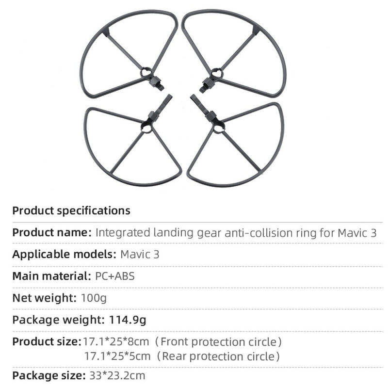 Propeller Protector DJI Mavic 3 Drone Propeller Guard Props Wing Fan Cover with Landing Gear for DJI Mavic 3 Accessory