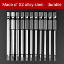 3/7/11PCS 75mm S2 Alloy Steel Torx Screwdriver Bits Tool Set 1/4 Hex Torx Socket Set Handle Tools Electric Screw Driver Set