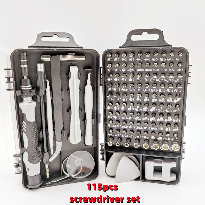 115pcs Screwdriver Screwdriver Set Mobile Phone Repair Multifunctional Hand Tool Precision Instrument Electronic DIY Kit Bit