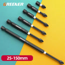 Greener Screw Electric Screwdriver Set 50 65 70 90 150mm Impact Strong Magnetic Batch Head Cross High Hardness Hand Drill Bit