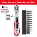 Upgrade 36 Teeth Ratchet Two-way Screwdriver Multi-function Turning Right Angle Screwdriver Set For Narrow Space DIY Hand Tool