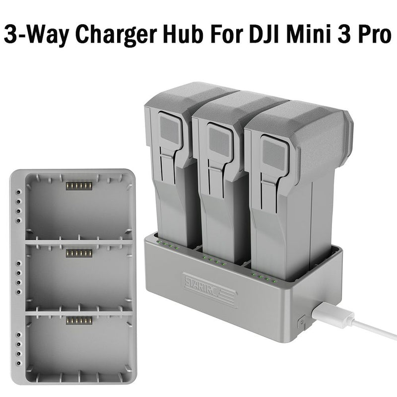 New Batteries Drone Accessories Battery Charging Butler Battery Charger 3-Way Charging Hub For DJI Mini 3 Pro