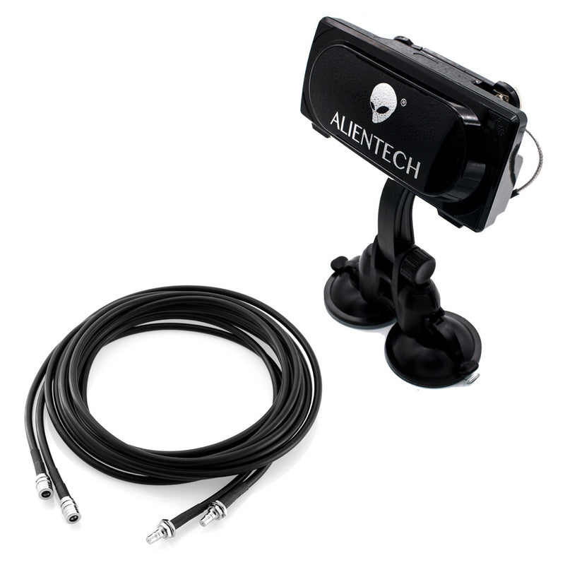 Extension coaxial cables / bracket with two suction cups which can be Fixed on the car roof for ALIENTECH antenna signal booster